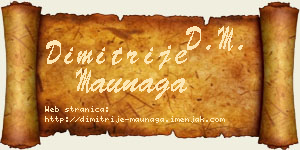 Dimitrije Maunaga vizit kartica